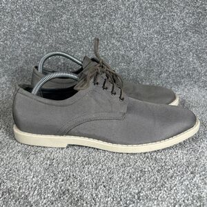 Men's Calvin Klein Frasier 34F9202  Grey Canvas Oxford Shoes Size 9.5
